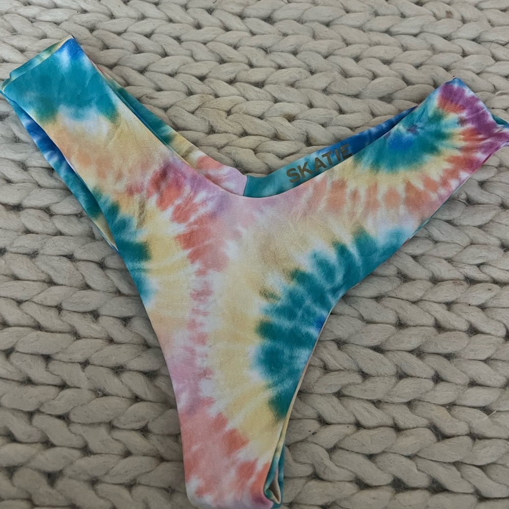 Skatie Vibrant Tie-Dye Bikini Bottom